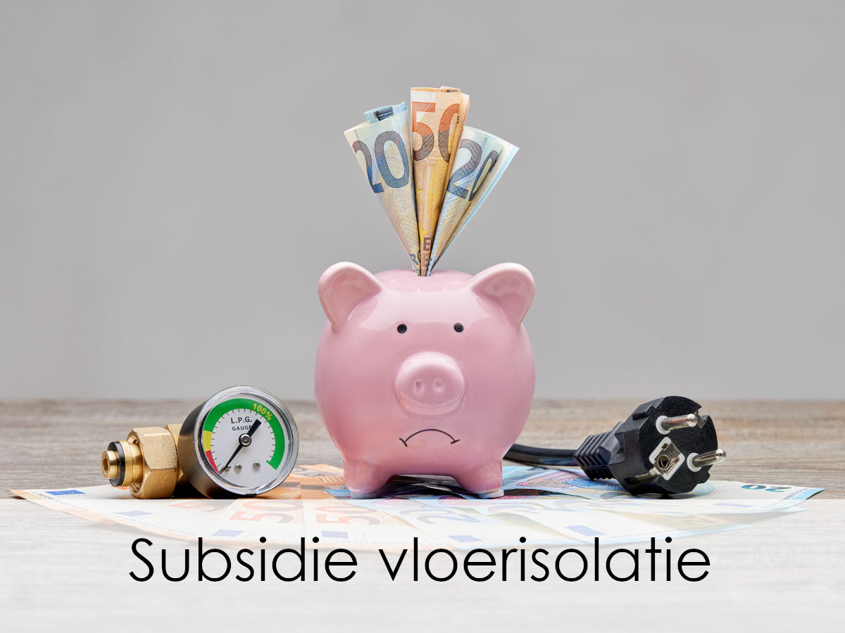 spaarvarken met geld voor vloerisolatie subsidie